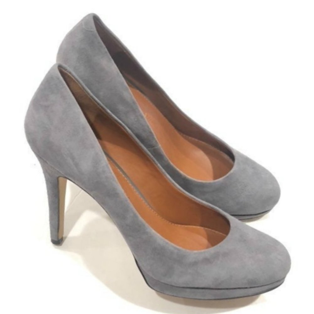 Banana Republic Grey Suede Heels (Size 6 1/2)